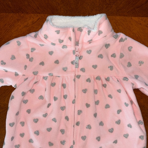 Carters Baby Girl Full Body Fleece - size 9M - Picture 2 of 6